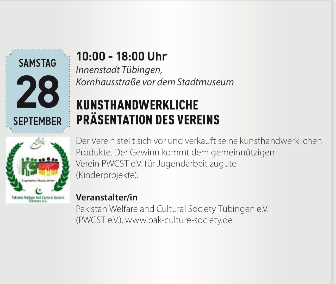 Kunsthandwerkliche Präsentation des Vereins